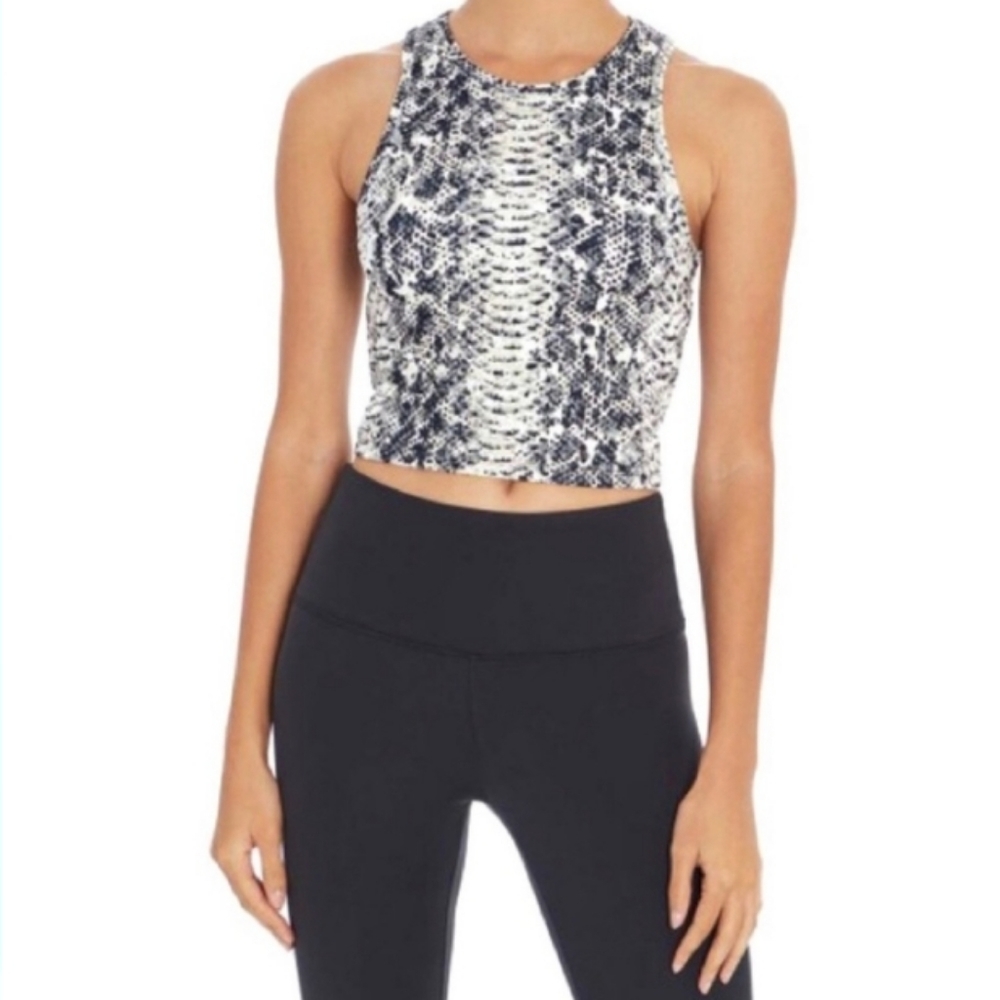 Balance Collection (Size S) Black & White Snake Print Racerback Tank (NEW-NWT)